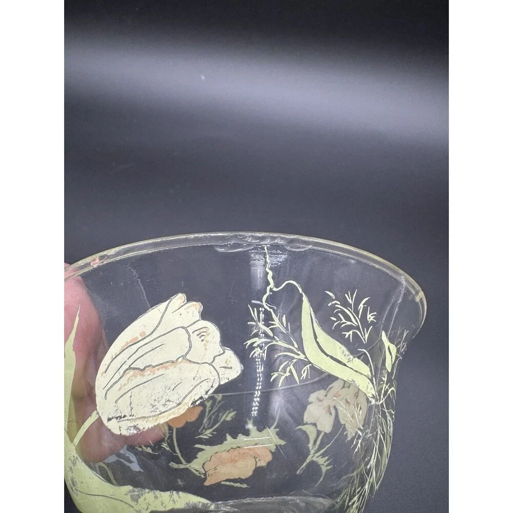 7 Piece Dorthy Thorpe Hand Painted California Wildflowers Large Salad Bowl Set